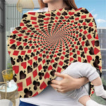 Swirl Playing Card Suits Print Baby Seat Cover