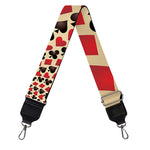 Swirl Playing Card Suits Print Bag Strap
