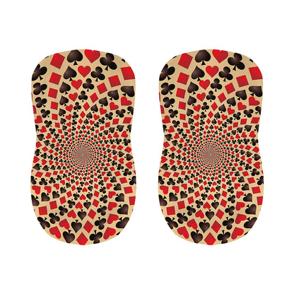 Swirl Playing Card Suits Print Bar Stool Covers