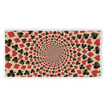 Swirl Playing Card Suits Print Beach Towel