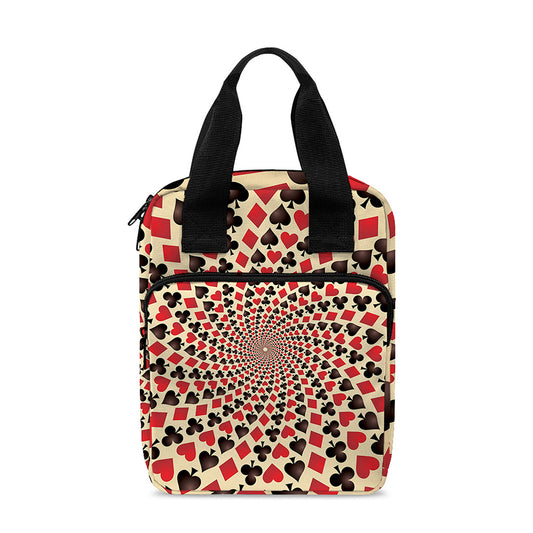 Swirl Playing Card Suits Print Bible Tote Bag