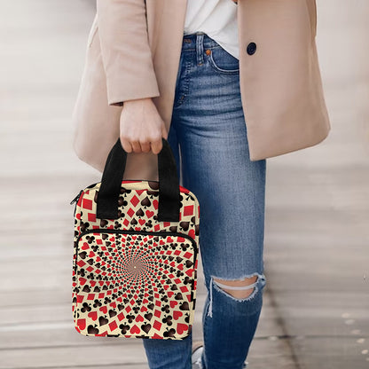 Swirl Playing Card Suits Print Bible Tote Bag