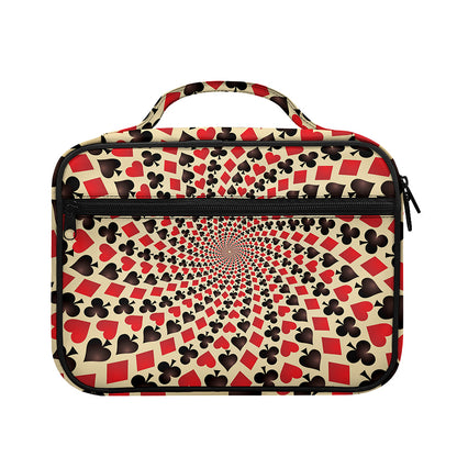 Swirl Playing Card Suits Print Briefcase Bible Bag