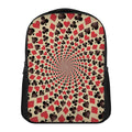 Swirl Playing Card Suits Print Casual Backpack