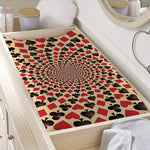 Swirl Playing Card Suits Print Changing Pad Cover