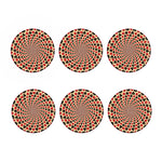 Swirl Playing Card Suits Print Coaster Set