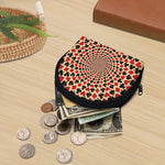 Swirl Playing Card Suits Print Coin Purse