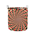 Swirl Playing Card Suits Print Collapsible Laundry Basket