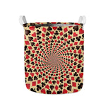 Swirl Playing Card Suits Print Collapsible Laundry Basket