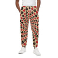 Swirl Playing Card Suits Print Cotton Sweatpants