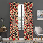 Swirl Playing Card Suits Print Curtain