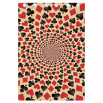 Swirl Playing Card Suits Print Curtain