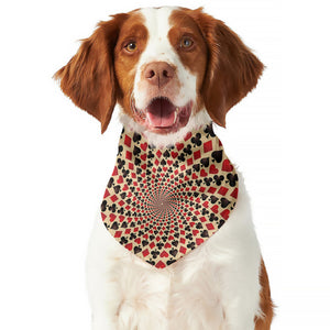 Swirl Playing Card Suits Print Dog Bandana