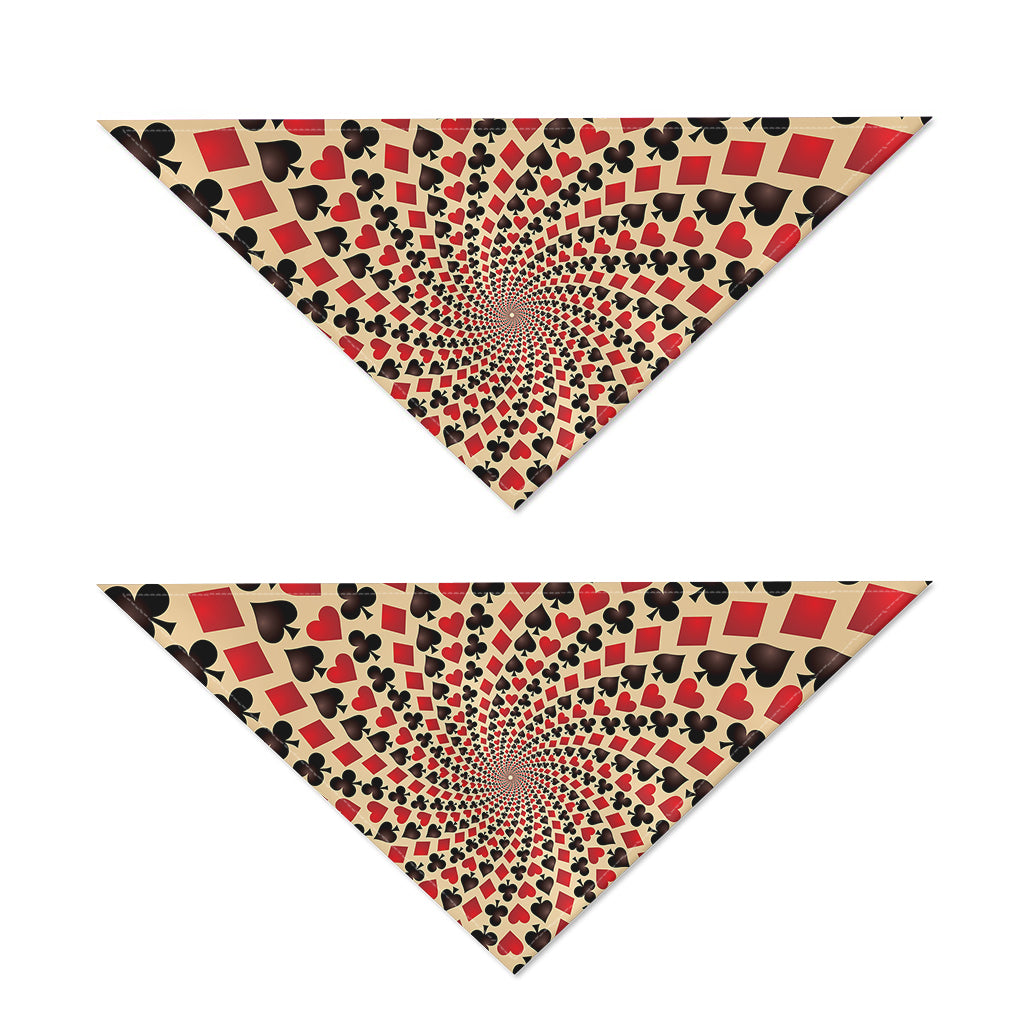 Swirl Playing Card Suits Print Dog Bandana