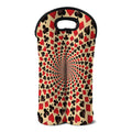 Swirl Playing Card Suits Print Double Neoprene Wine Tote