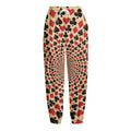 Swirl Playing Card Suits Print Fleece Lined Knit Pants
