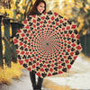 Swirl Playing Card Suits Print Foldable Umbrella