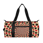 Swirl Playing Card Suits Print Gym Bag