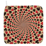Swirl Playing Card Suits Print Hand Towel