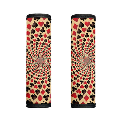 Swirl Playing Card Suits Print Handle Covers