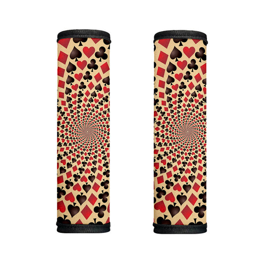 Swirl Playing Card Suits Print Handle Covers