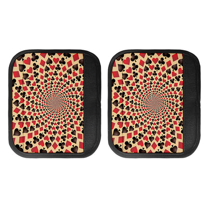 Swirl Playing Card Suits Print Handle Covers