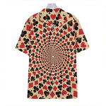 Swirl Playing Card Suits Print Hawaiian Shirt