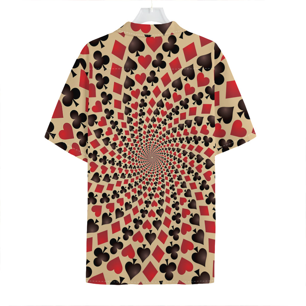 Swirl Playing Card Suits Print Hawaiian Shirt