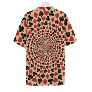 Swirl Playing Card Suits Print Hawaiian Shirt