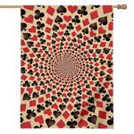 Swirl Playing Card Suits Print House Flag