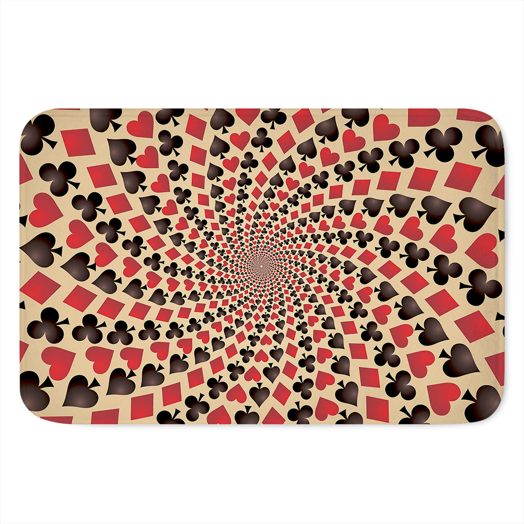 Swirl Playing Card Suits Print Indoor Door Mat