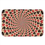 Swirl Playing Card Suits Print Indoor Door Mat
