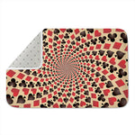 Swirl Playing Card Suits Print Indoor Door Mat
