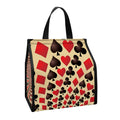 Swirl Playing Card Suits Print Insulated Lunch Tote