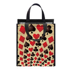 Swirl Playing Card Suits Print Insulated Lunch Tote