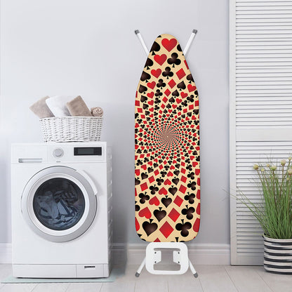 Swirl Playing Card Suits Print Ironing Board Cover