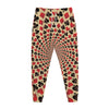 Swirl Playing Card Suits Print Jogger Pants