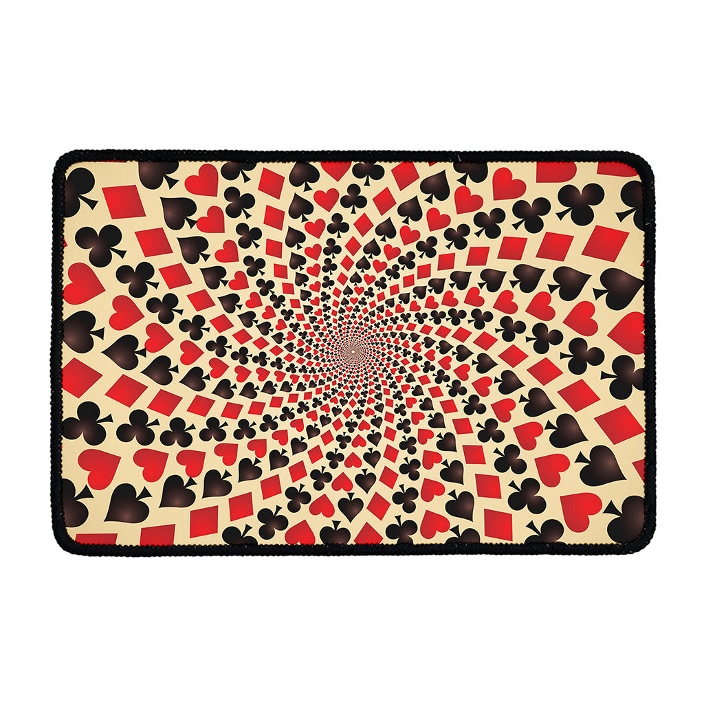 Swirl Playing Card Suits Print Kitchen Mat