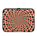 Swirl Playing Card Suits Print Laptop Sleeve