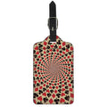 Swirl Playing Card Suits Print Luggage Tag