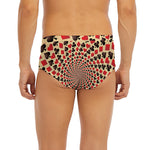 Swirl Playing Card Suits Print Men's Briefs
