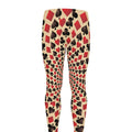 Swirl Playing Card Suits Print Men's Leggings