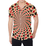 Swirl Playing Card Suits Print Men's Shirt