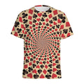 Swirl Playing Card Suits Print Men's Athletic T-Shirt