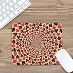 Swirl Playing Card Suits Print Mouse Pad