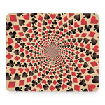 Swirl Playing Card Suits Print Mouse Pad