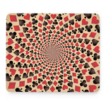 Swirl Playing Card Suits Print Mouse Pad