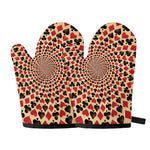 Swirl Playing Card Suits Print Oven Mitts