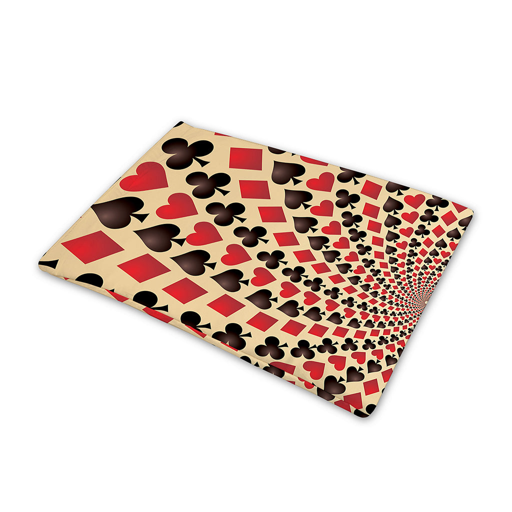 Swirl Playing Card Suits Print Pet Cooling Mat Cover