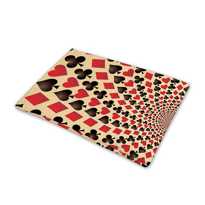 Swirl Playing Card Suits Print Pet Cooling Mat Cover